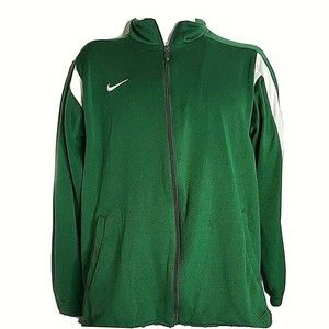Vintage Men’s Size Large Nike Zip Up Jacket Dri Fit Dark Green Front Zip Logo